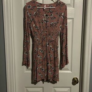 Floral long sleeve dress